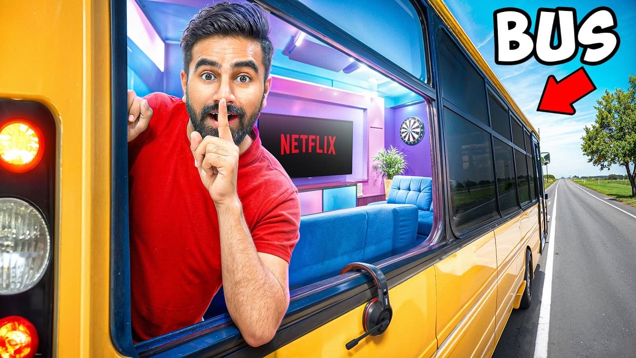 We Made Gaming Room Inside Bus - बस के अंदर बनाया गेमिंग रूम 🔥